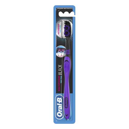 Зубная щетка Oral-B Neon Fresh Всесторонняя чистка BLACK Средней жесткости, 1 шт в Тенториум