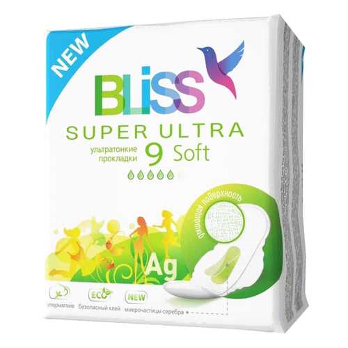 Прокладки Bliss Super Ultra Soft ультратонкие 9 шт в Тенториум