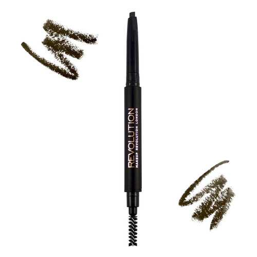 Карандаш для бровей Makeup Revolution Duo Brow Pencil Medium Brown 14 г в Тенториум