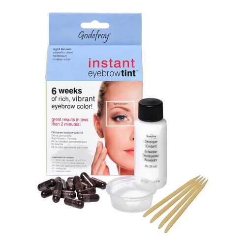 Краска для бровей Godefroy Instant Eyebrow Tint Kit 505 Light Brown 15 капсул в Тенториум