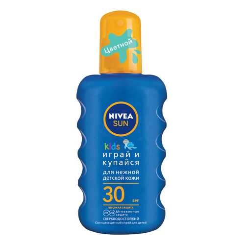 Солнцезащитный спрей Nivea Sun kids увлажняющий SPF30, 200 мл в Тенториум