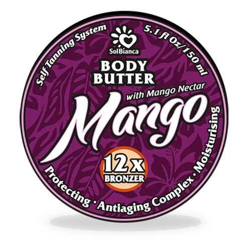 Твердое масло-автозагар SOL BIANCA Body Butter Mango с бронзаторами 150 мл в Тенториум