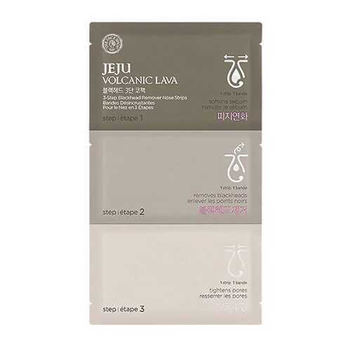 Патчи для очищения кожи THE FACE SHOP Jeju Volcanic Lava 3-Step Blackhead Remover Nose в Тенториум