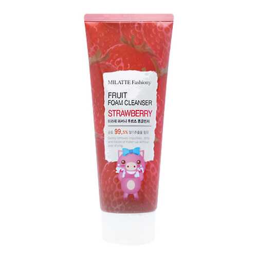 Средство для умывания MILATTE Fashiony Fruit Foam Cleanser Strawberry 150 мл в Тенториум