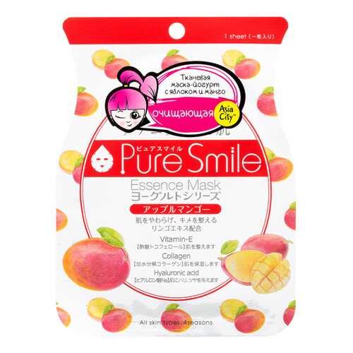 Маска для лица Sun Smile Yougurt с яблоком и манго в Тенториум