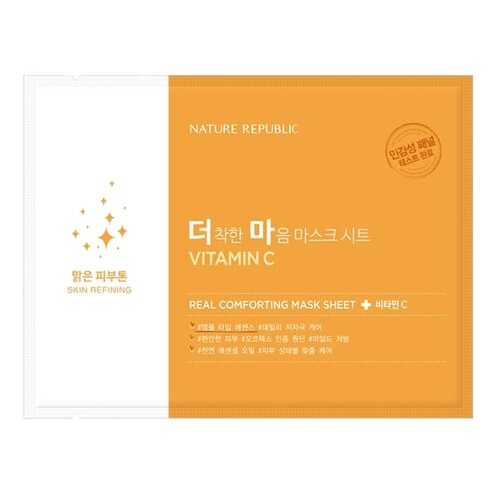 Маска тканевая для чувствительной кожи REAL COMFORTING MASK SHEET [VITAMIN C] 24гр в Тенториум