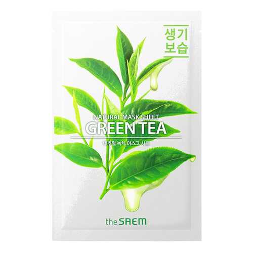 Маска тканевая THE SAEM с экстрактом зеленого чая Natural Green Tea Mask Sheet 21мл в Тенториум