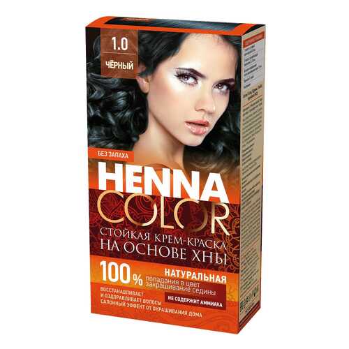 Краска для волос Фитокосметик Henna Color 1.0 Черный 115 мл в Тенториум