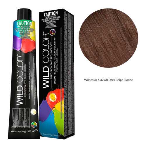 Wildcolor - Стойкая крем-краска Permanent Hair Color 6.32 6B Темный бежевый блонд 180 мл в Тенториум